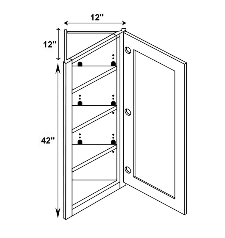 Wall end deals angle cabinet